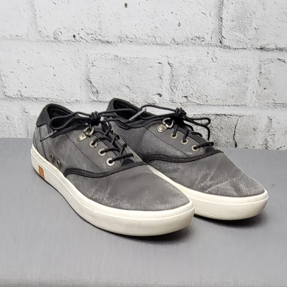 Timberland Amherst Canvas Oxford Sneakers Distressed Gray Womens 7.5